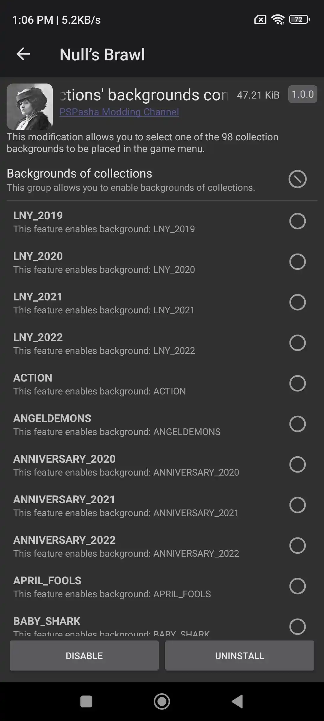 Collections bg_result